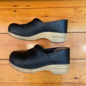 Wood heel Dansko clogs